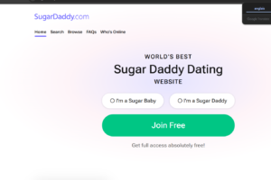 Capture d'écran de la page d'accueil de SugarDaddy.com